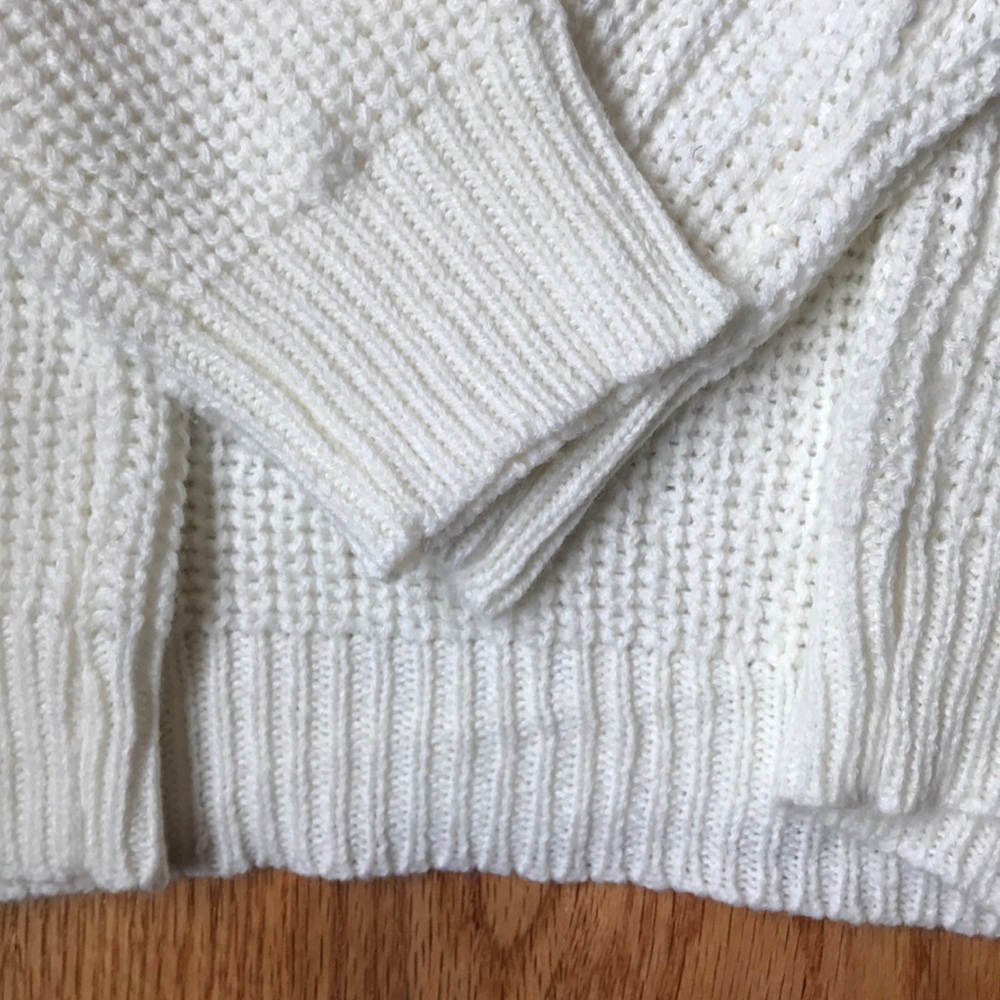 Cream Off Shoulder Knitted Sweater (like-new) - Picture 7 of 8
